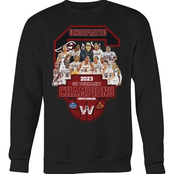 Undefeated 2023 SEC Tournament Champions South Carolina Basketball T-Shirt – Limited Edition