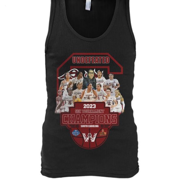 Undefeated 2023 SEC Tournament Champions South Carolina Basketball T-Shirt – Limited Edition