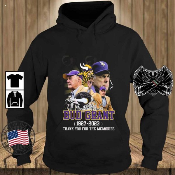 Bud Grant 1927 – 2023 Thank You For The Memories Signature T-Shirt