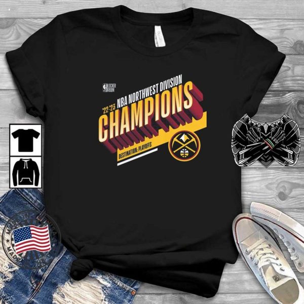 Denver Nuggets Fanatics Branded 2023 Northwest Division Champions Locker Room T-Shirt