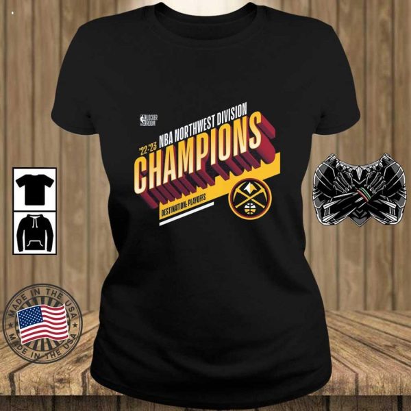 Denver Nuggets Fanatics Branded 2023 Northwest Division Champions Locker Room T-Shirt