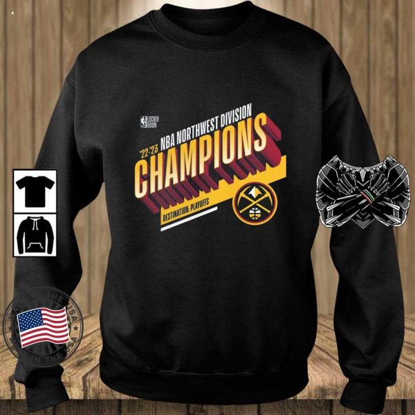 Denver Nuggets Fanatics Branded 2023 Northwest Division Champions Locker Room T-Shirt