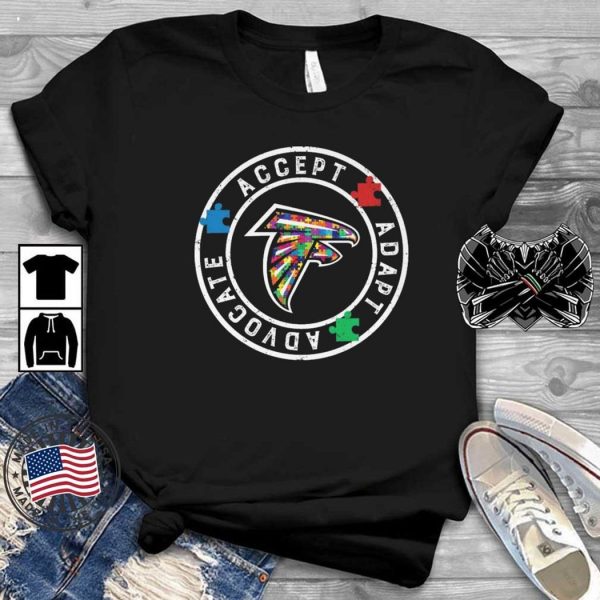 NFL Atlanta Falcons Accept Adapt Advocate Autism T-Shirt