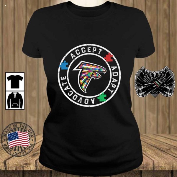 NFL Atlanta Falcons Accept Adapt Advocate Autism T-Shirt