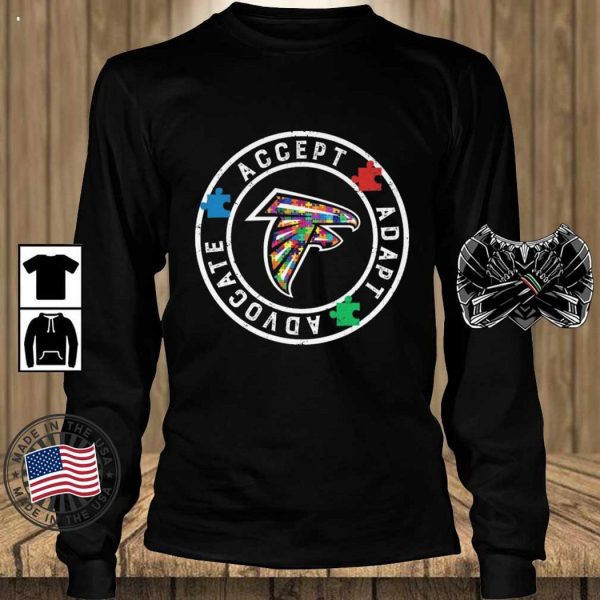 NFL Atlanta Falcons Accept Adapt Advocate Autism T-Shirt