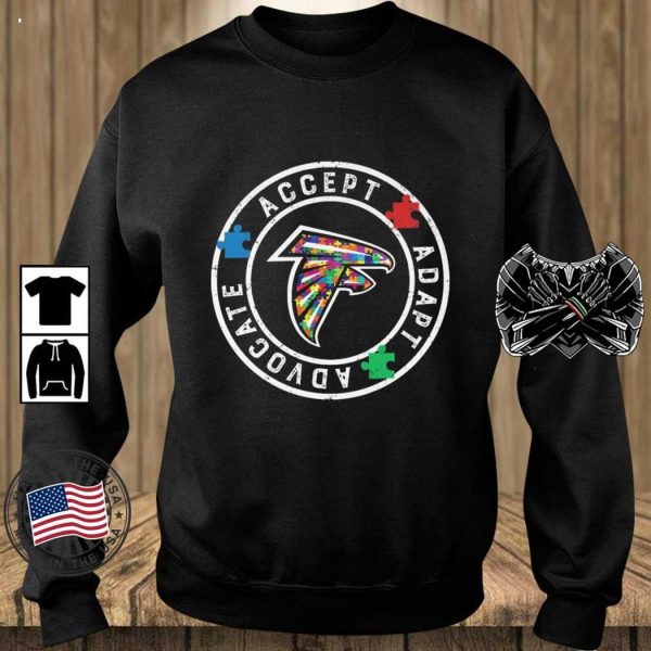 NFL Atlanta Falcons Accept Adapt Advocate Autism T-Shirt