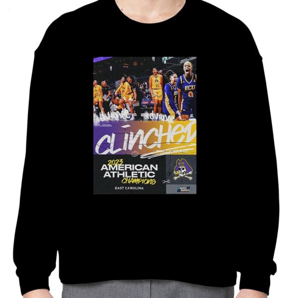 East Carolina Pirates Womens Basketball Are 2023 American Athletic Conference Champions T-Shirt