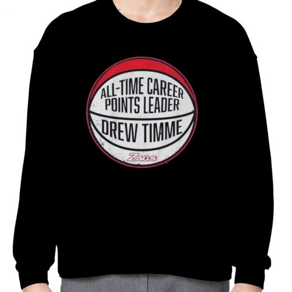 Gonzaga Bulldogs Drew Timme Alltime Career Points leader T-Shirt