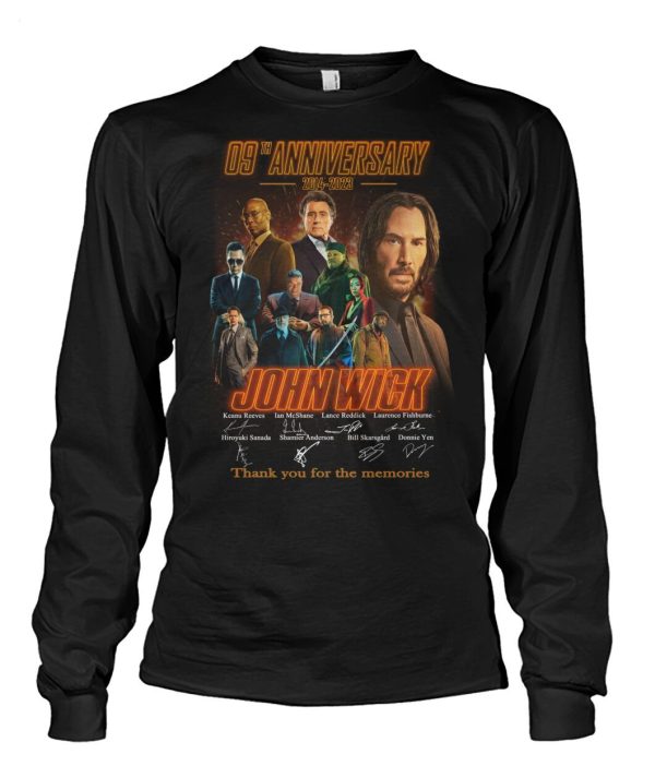 09th Anniversary 2014 – 2023 John Wick Thank You For The Memories T-Shirt – Limited Edition