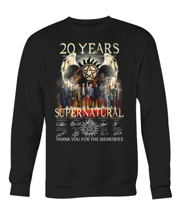 20 Years 2005 – 2025 Super Natural Thank You For The Memories T-Shirt – Limited Edition