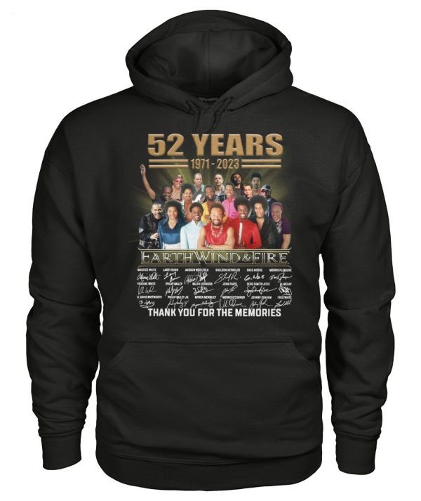 52 Years Of 1971 – 2023 Earth, Wind & Fire Thank You For The Memories T-Shirt – Limited Edition