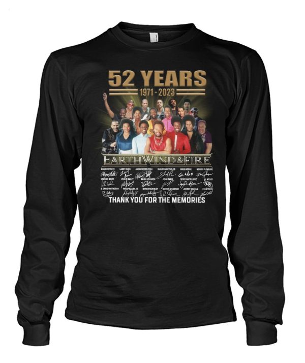 52 Years Of 1971 – 2023 Earth, Wind & Fire Thank You For The Memories T-Shirt – Limited Edition