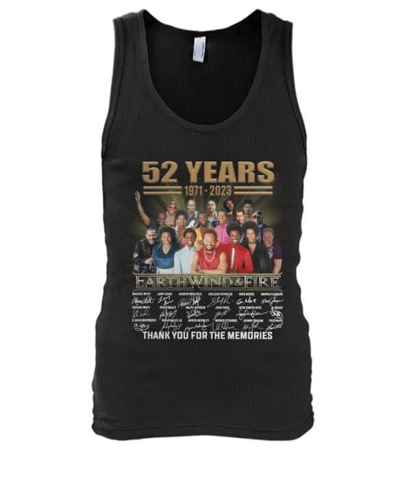 52 Years Of 1971 – 2023 Earth, Wind & Fire Thank You For The Memories T-Shirt – Limited Edition