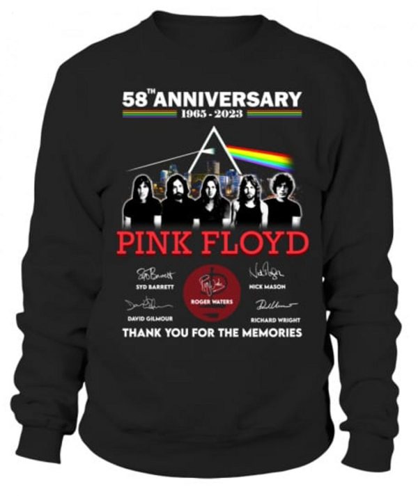 58th Anniversary 1965 – 2023 Pink Ployd Thank You For The Memories T-Shirt – Limited Edition