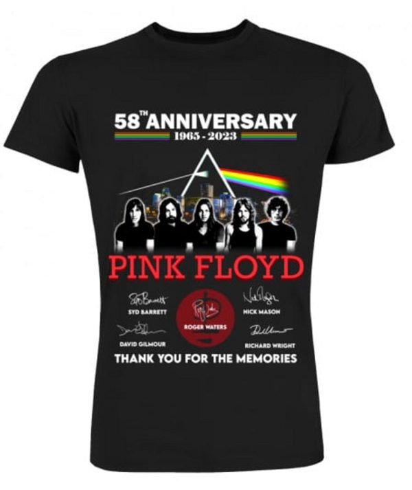 58th Anniversary 1965 – 2023 Pink Ployd Thank You For The Memories T-Shirt – Limited Edition