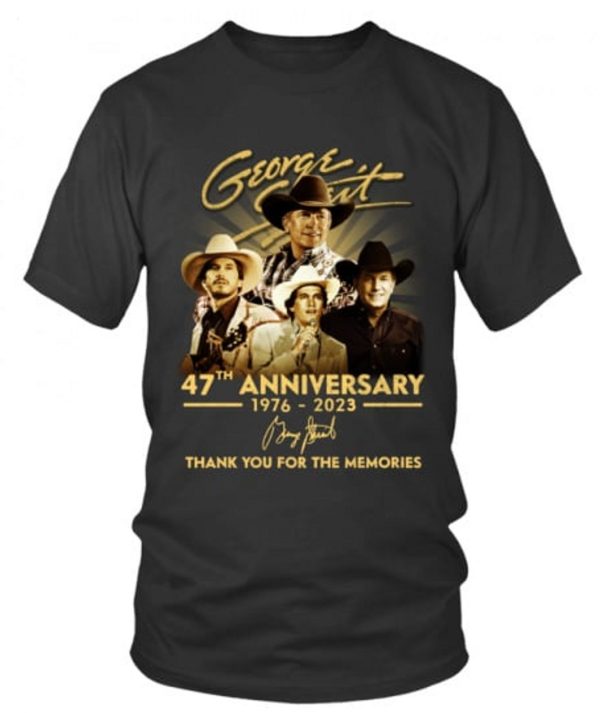 George Strait 47th Anniversary 1976 – 2023 Thank You For The Memories T-Shirt – Limited Edition