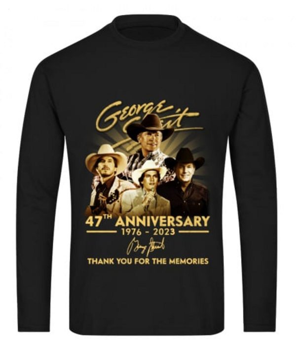 George Strait 47th Anniversary 1976 – 2023 Thank You For The Memories T-Shirt – Limited Edition