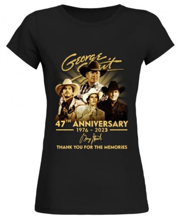 George Strait 47th Anniversary 1976 – 2023 Thank You For The Memories T-Shirt – Limited Edition