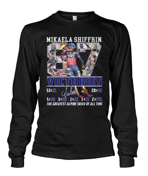 Mikaela Shiffrin Victories Tha Greatest Alpine Skier Of All Time T-Shirt – Limited Edition