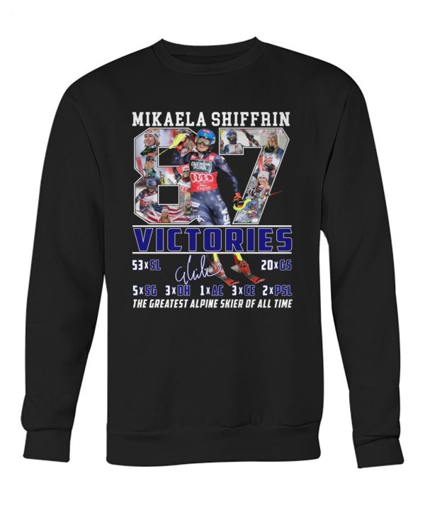 Mikaela Shiffrin Victories Tha Greatest Alpine Skier Of All Time T-Shirt – Limited Edition