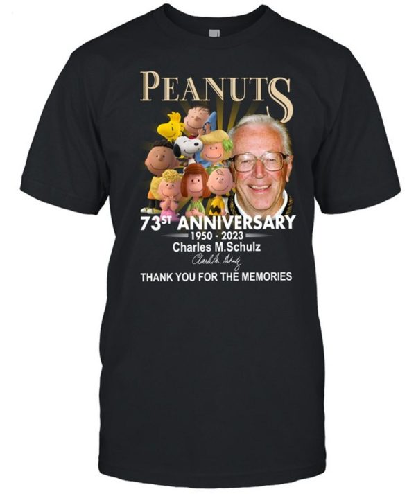 Peanuts 73st Anniversary 1950 – 2023 Charles M.Schulz Thank You For The Memories T-Shirt – Limited Edition