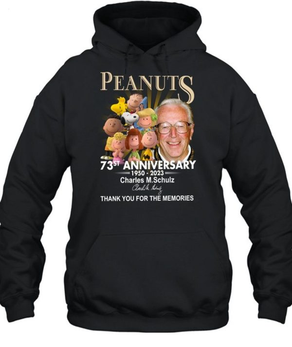 Peanuts 73st Anniversary 1950 – 2023 Charles M.Schulz Thank You For The Memories T-Shirt – Limited Edition