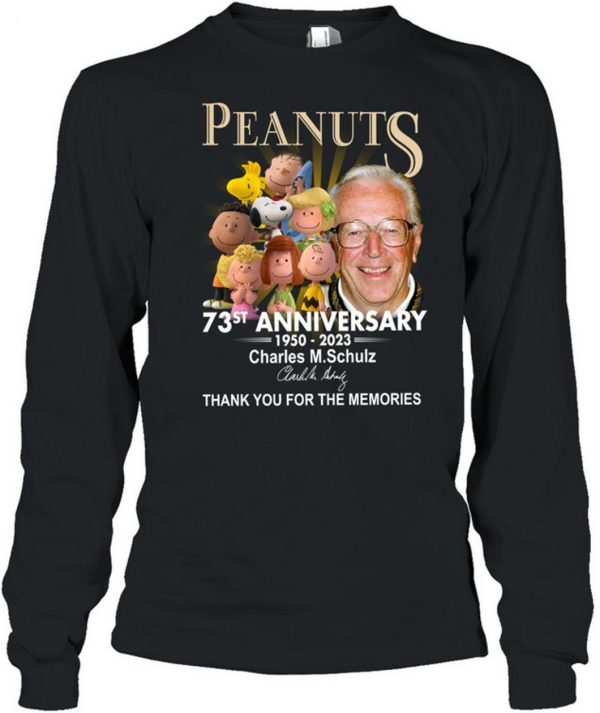 Peanuts 73st Anniversary 1950 – 2023 Charles M.Schulz Thank You For The Memories T-Shirt – Limited Edition