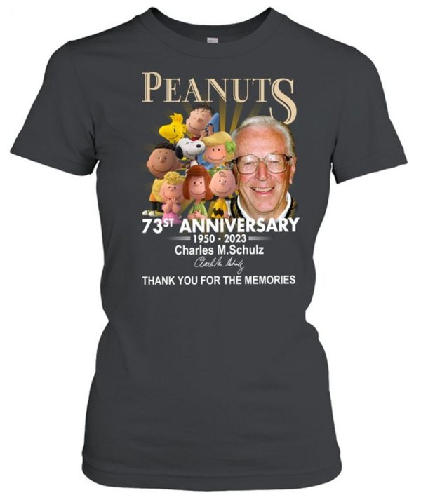 Peanuts 73st Anniversary 1950 – 2023 Charles M.Schulz Thank You For The Memories T-Shirt – Limited Edition