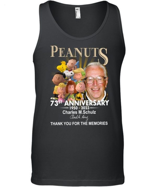 Peanuts 73st Anniversary 1950 – 2023 Charles M.Schulz Thank You For The Memories T-Shirt – Limited Edition