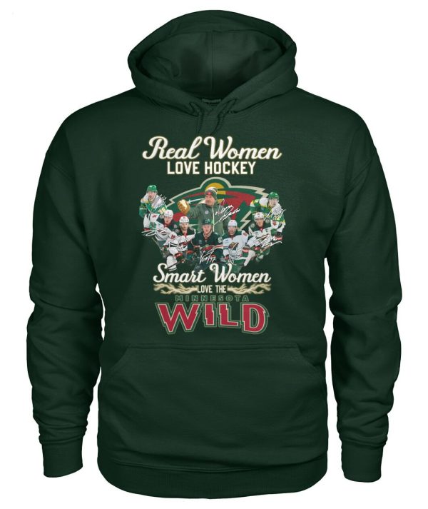 Real Women Love Hockey Smart Women Love The Minnesota Wild T-Shirt – Limited Edition