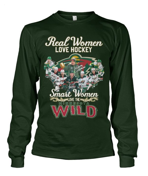 Real Women Love Hockey Smart Women Love The Minnesota Wild T-Shirt – Limited Edition