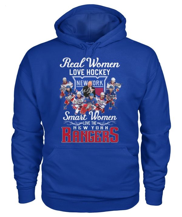 Real Women Love Hockey Smart Women Love The New York Rangers T-Shirt – Limited Edition