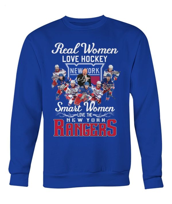 Real Women Love Hockey Smart Women Love The New York Rangers T-Shirt – Limited Edition