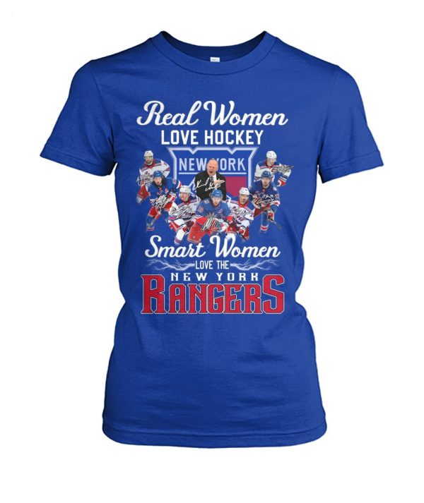 Real Women Love Hockey Smart Women Love The New York Rangers T-Shirt – Limited Edition