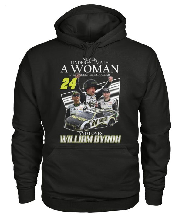 Never Underestimate A Woman Who Understands Nascar And Loves William Byron T-Shirt  – Limited Edition