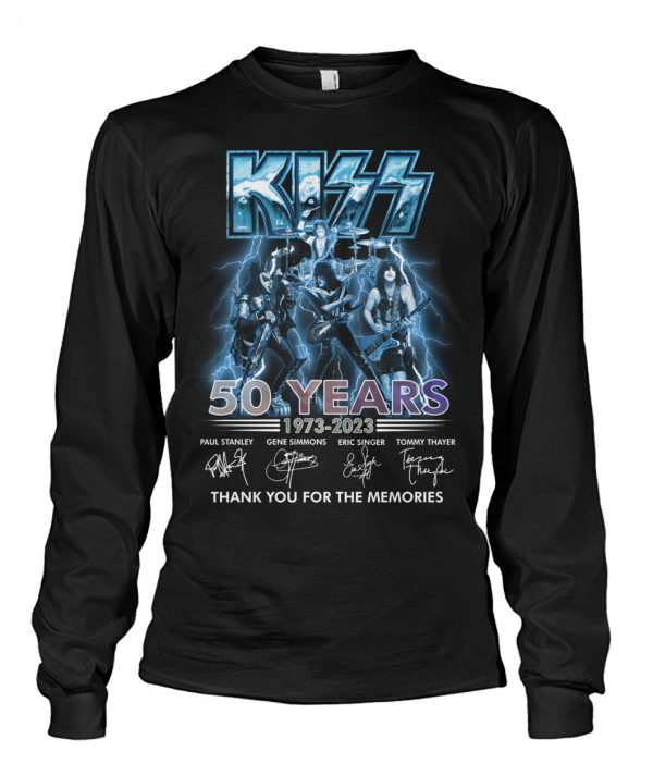 New Design Kiss 50 Years Of 1973 – 2023 Thank You For The Memories T-Shirt – Limited Edition