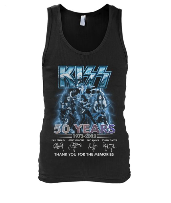 New Design Kiss 50 Years Of 1973 – 2023 Thank You For The Memories T-Shirt – Limited Edition