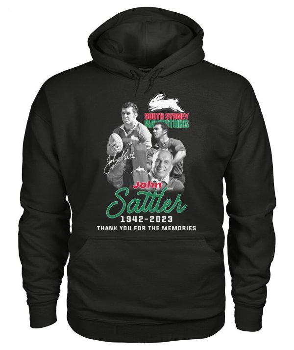 South Sydney Rabbitohs John Sattler 1942 – 2023 Thank You For The Memories T-Shirt – Limited Edition