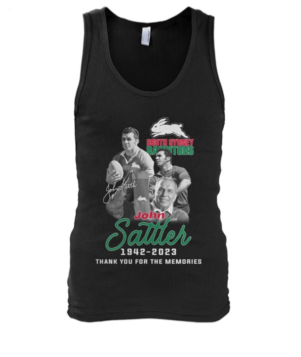 South Sydney Rabbitohs John Sattler 1942 – 2023 Thank You For The Memories T-Shirt – Limited Edition