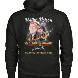 Willie Nelson 90th Anniversary 1933 – 2023 Thank You For The Memories T-Shirt – Limited Edition