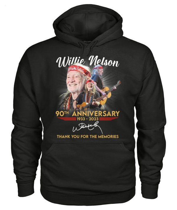 Willie Nelson 90th Anniversary 1933 – 2023 Thank You For The Memories T-Shirt – Limited Edition