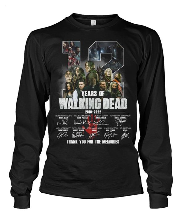 12 Years Of The Walking Dead 2010 – 2022 Thank You For The Memories T-Shirt – Limited Edition