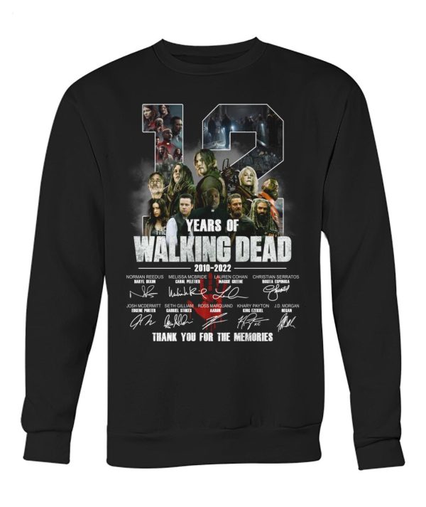 12 Years Of The Walking Dead 2010 – 2022 Thank You For The Memories T-Shirt – Limited Edition