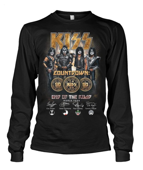 Kiss Countdown The Final 50 Show The Last Tour Ever End Of The Road World Tour T-Shirt – Limited Edition