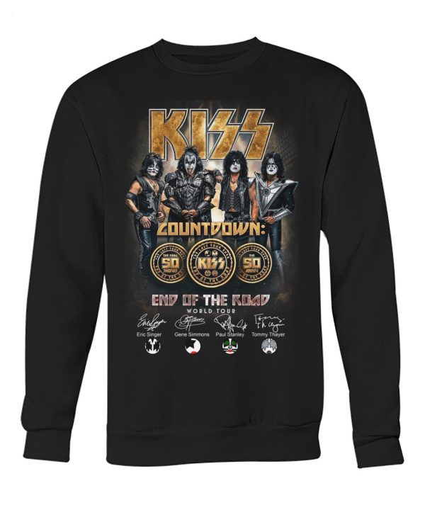 Kiss Countdown The Final 50 Show The Last Tour Ever End Of The Road World Tour T-Shirt – Limited Edition