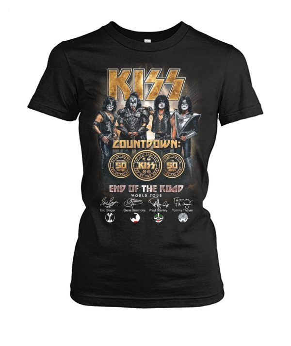 Kiss end of the road world tour t hot sale shirt