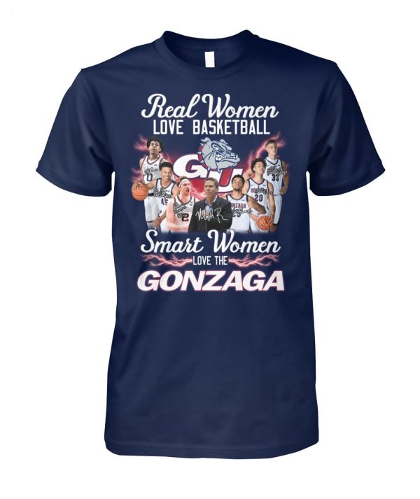 Real Women Love Basketball Smart Women Love The Gonzaga T-Shirt – Limited Edition