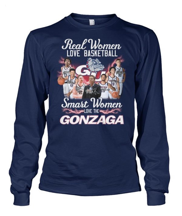 Real Women Love Basketball Smart Women Love The Gonzaga T-Shirt – Limited Edition