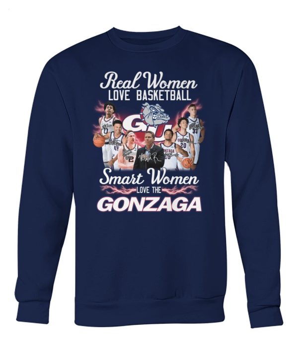 Real Women Love Basketball Smart Women Love The Gonzaga T-Shirt – Limited Edition