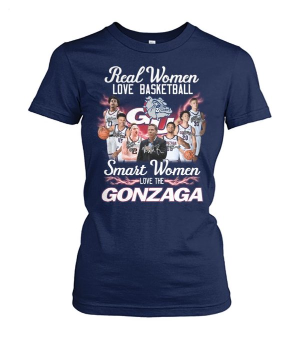 Real Women Love Basketball Smart Women Love The Gonzaga T-Shirt – Limited Edition